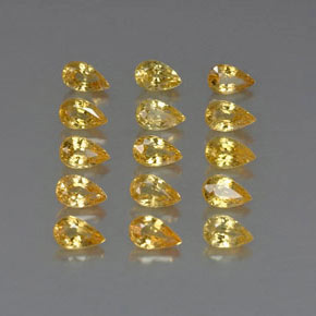 캐럿 천연 골든 옐로우 사파이어 보석, 배 모양, 5×3.1 mm, VVS-VS