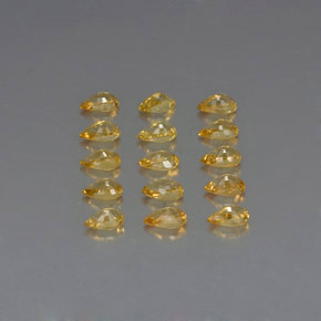 캐럿 천연 골든 옐로우 사파이어 보석, 배 모양, 5×3.1 mm, VVS-VS