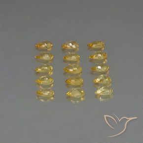 3.68캐럿 천연 미디엄 골든 사파이어 보석, 배 모양, 4.9×3.1 mm, VVS-VS