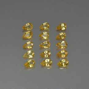 캐럿 천연 골든 옐로우 사파이어 보석, 배 모양, 5×3.1 mm, VVS-VS