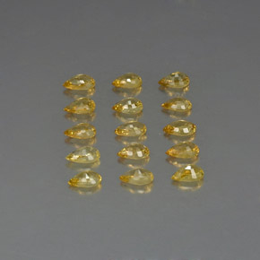 캐럿 천연 골든 옐로우 사파이어 보석, 배 모양, 5×3.1 mm, VVS-VS
