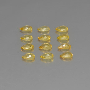캐럿 천연 골든 옐로우 사파이어 보석, 배 모양, 4.9×3 mm, VVS-VS
