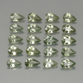 캐럿 천연 그린 사파이어 보석, 배 모양, 5.3×3.2 mm, VVS-VS