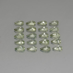캐럿 천연 그린 사파이어 보석, 배 모양, 5.3×3.2 mm, VVS-VS