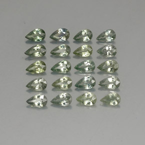 캐럿 천연 그린 사파이어 보석, 배 모양, 5×3 mm, VVS-VS