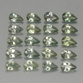 캐럿 천연 그린 사파이어 보석, 배 모양, 5×3 mm, VVS-VS