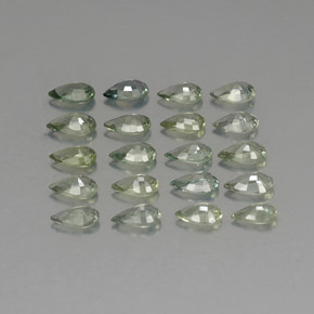 캐럿 천연 그린 사파이어 보석, 배 모양, 5×3 mm, VVS-VS