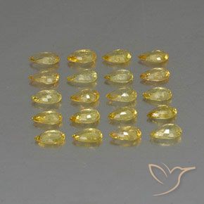 4.30캐럿 천연 옐로우 사파이어 보석, 배 모양, 4.7×3 mm, VVS-VS