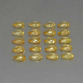 캐럿 천연 골든 옐로우 사파이어 보석, 배 모양, 4.9×3.1 mm, VVS-VS