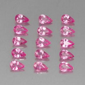 4.04캐럿 천연 핑크 사파이어 보석, 배 모양, 5.1×3.1 mm, VVS-VS