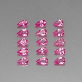 캐럿 천연 핑크 사파이어 보석, 배 모양, 4.9×3.1 mm, VVS-VS