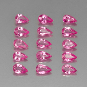 캐럿 천연 핑크 사파이어 보석, 배 모양, 4.9×3.1 mm, VVS-VS
