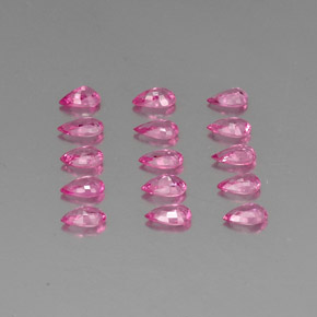 캐럿 천연 핑크 사파이어 보석, 배 모양, 4.9×3.1 mm, VVS-VS