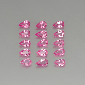 캐럿 천연 핑크 사파이어 보석, 배 모양, 4.8×3.1 mm, VVS-VS