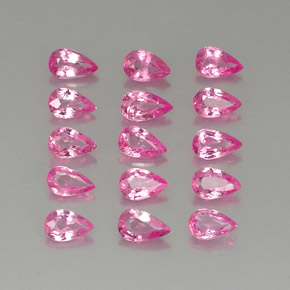 캐럿 천연 핑크 사파이어 보석, 배 모양, 4.8×3.1 mm, VVS-VS