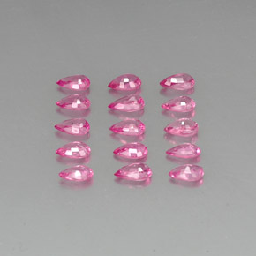 캐럿 천연 핑크 사파이어 보석, 배 모양, 4.8×3.1 mm, VVS-VS