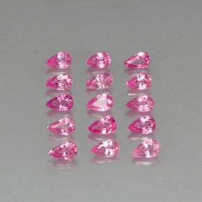4.21캐럿 천연 핑크 사파이어 보석, 배 모양, 5×2.9 mm, VVS-VS