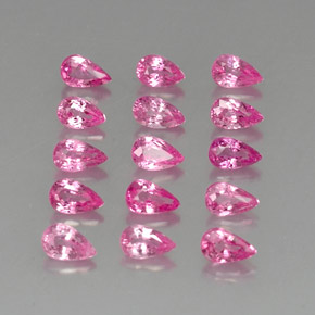 4.21캐럿 천연 핑크 사파이어 보석, 배 모양, 5×2.9 mm, VVS-VS