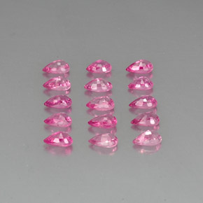 4.21캐럿 천연 핑크 사파이어 보석, 배 모양, 5×2.9 mm, VVS-VS