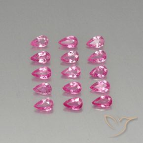3.58캐럿 천연 미디엄 다크 핑크 사파이어 보석, 배 모양, 4.7×3.1 mm, VVS-VS