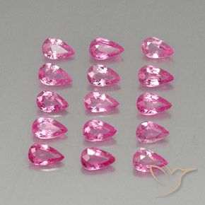 3.58캐럿 천연 미디엄 다크 핑크 사파이어 보석, 배 모양, 4.7×3.1 mm, VVS-VS