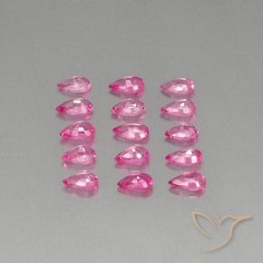 3.58캐럿 천연 미디엄 다크 핑크 사파이어 보석, 배 모양, 4.7×3.1 mm, VVS-VS