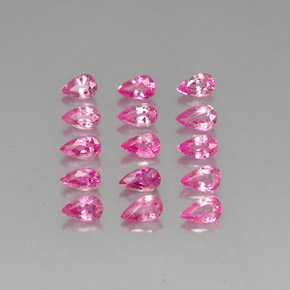 캐럿 천연 핑크 사파이어 보석, 배 모양, 5.2×3.3 mm, VVS-VS