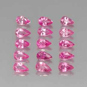 캐럿 천연 핑크 사파이어 보석, 배 모양, 5.2×3.3 mm, VVS-VS
