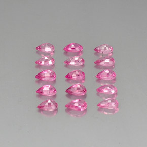 캐럿 천연 핑크 사파이어 보석, 배 모양, 5.2×3.3 mm, VVS-VS