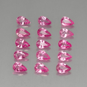 캐럿 천연 핑크 사파이어 보석, 배 모양, 4.9×3 mm, VVS-VS