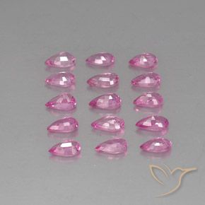 3.99캐럿 천연 로얄 퍼플 핑크 사파이어 보석, 배 모양, 4.8×3.1 mm, VVS-VS