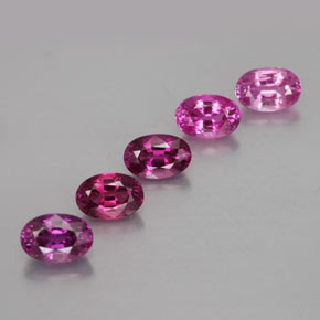 캐럿 천연 멀티 핑크 사파이어 보석, 타원형 컷, 6×4 mm, VVS-VS