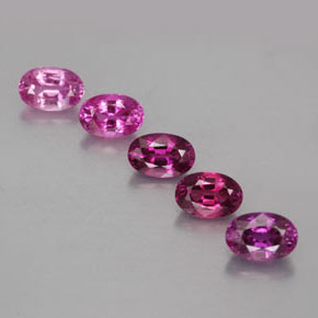 캐럿 천연 멀티 핑크 사파이어 보석, 타원형 컷, 6×4 mm, VVS-VS
