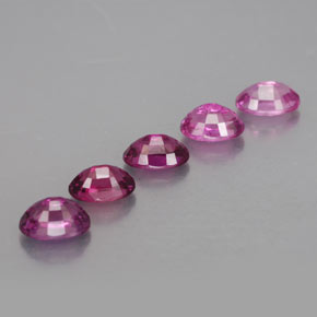 캐럿 천연 멀티 핑크 사파이어 보석, 타원형 컷, 6×4 mm, VVS-VS