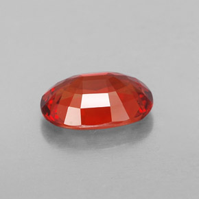 1.90캐럿 천연 레드 오렌지 사파이어, 타원형 컷, 8.9×6.2 mm, VVS