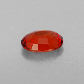 1.21캐럿 천연 레드 오렌지 사파이어, 타원형 컷, 7.3×5.8 mm, VVS