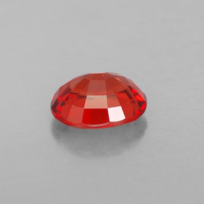 1.59캐럿 천연 레드 오렌지 사파이어, 타원형 컷, 7.5×6 mm, VVS