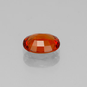 1.21캐럿 천연 레드 오렌지 사파이어, 타원형 컷, 7.6×5.9 mm, VVS