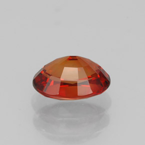1.09캐럿 천연 레드 오렌지 사파이어, 타원형 컷, 6.8×5 mm, VVS