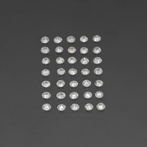 캐럿 천연 화이트 사파이어 보석, 라운드 컷, 1.87 mm, VVS-VS