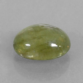 2.97캐럿 천연 노란빛 그린 사파이어, 투명한, 9.5×6.8 mm, 투명/반투명