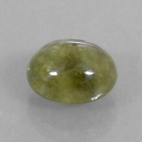 3.17캐럿 천연 노란빛 그린 사파이어, 투명한, 8.7×7 mm, 투명/반투명