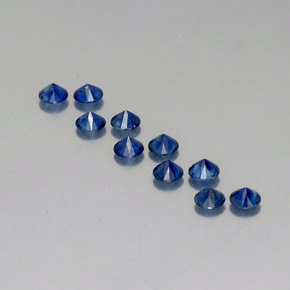 캐럿 천연 딥 블루 사파이어 보석, 라운드 컷, 3.52 mm, VVS-VS