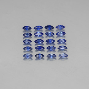 캐럿 천연 딥 블루 사파이어 보석, 마퀴즈, 5×2.6 mm, VVS-VS