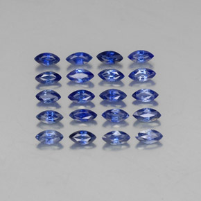 캐럿 천연 딥 블루 사파이어 보석, 마퀴즈, 5×2.6 mm, VVS-VS