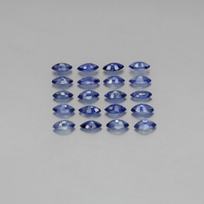캐럿 천연 딥 블루 사파이어 보석, 마퀴즈, 5×2.6 mm, VVS-VS