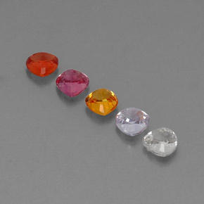 1.87캐럿 천연 멀티컬러 사파이어 보석, 트릴리언, 4.2×4.1 mm, VVS-VS