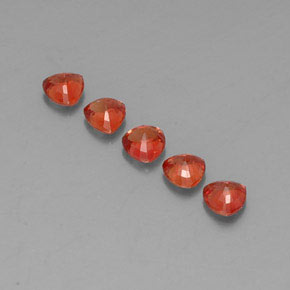 1.87캐럿 천연 미디엄 오렌지 사파이어 보석, 트릴리언, 4.1×4.1 mm, VVS-VS