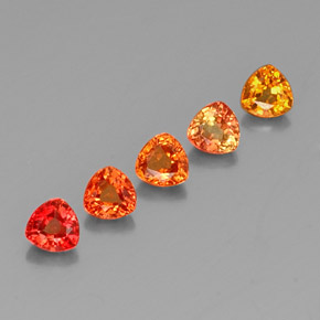 1.93캐럿 천연 멀티컬러 사파이어 보석, 트릴리언, 4.1×4.1 mm, VVS-VS
