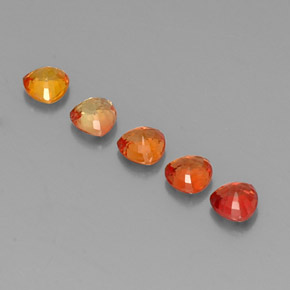 1.93캐럿 천연 멀티컬러 사파이어 보석, 트릴리언, 4.1×4.1 mm, VVS-VS